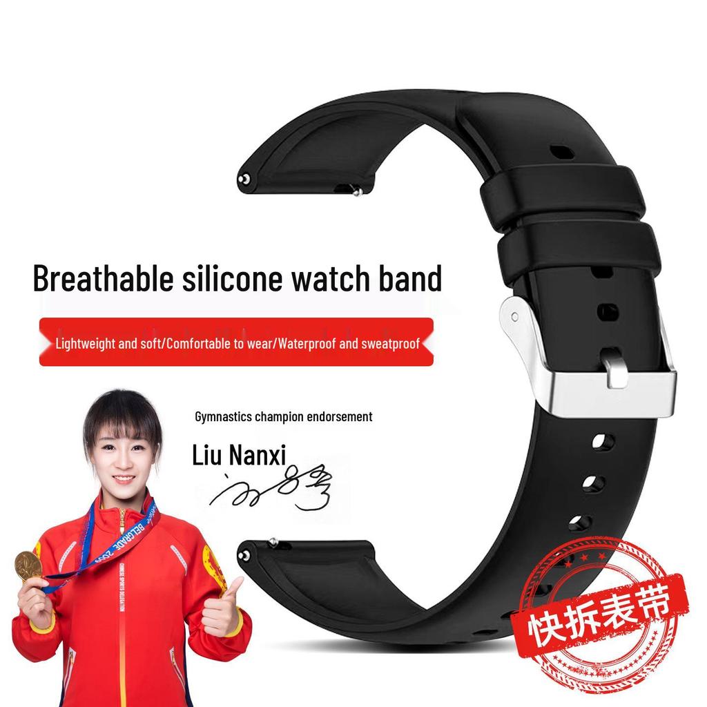 Curea de ceas sport din silicon cu eliberare rapidă - Impermeabilă, Universală, Compatibilă cu toate seriile de smartwatch pentru bărbați și femei