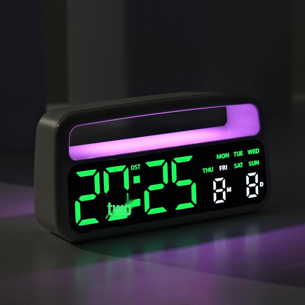Atmosphere LED Alarm Clock Home Decor: Multifunctional Electronic Bedside Clock 5520