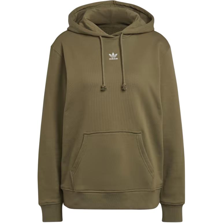 Adidas Оригиналы Однотонный Свитшот с Принтом Логотипа Круглый Вырез Длинный Рукав Ретро Спортивный Свитшот Женский Свитшот Зеленый H06621 32