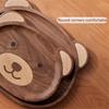 Holzbär Kleiner Teller Serviertabletts Ebenholz/Schwarzwalnuss Schmuckaufbewahrungstablett Dessert Trockenfrüchte Snack Lebensmittel Präsentation Schalen Tabletts