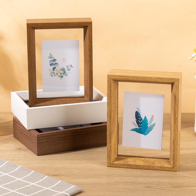 Modern Double-Sided Transparent Plant Specimen Photo Frame - European Style DIY Tabletop Display