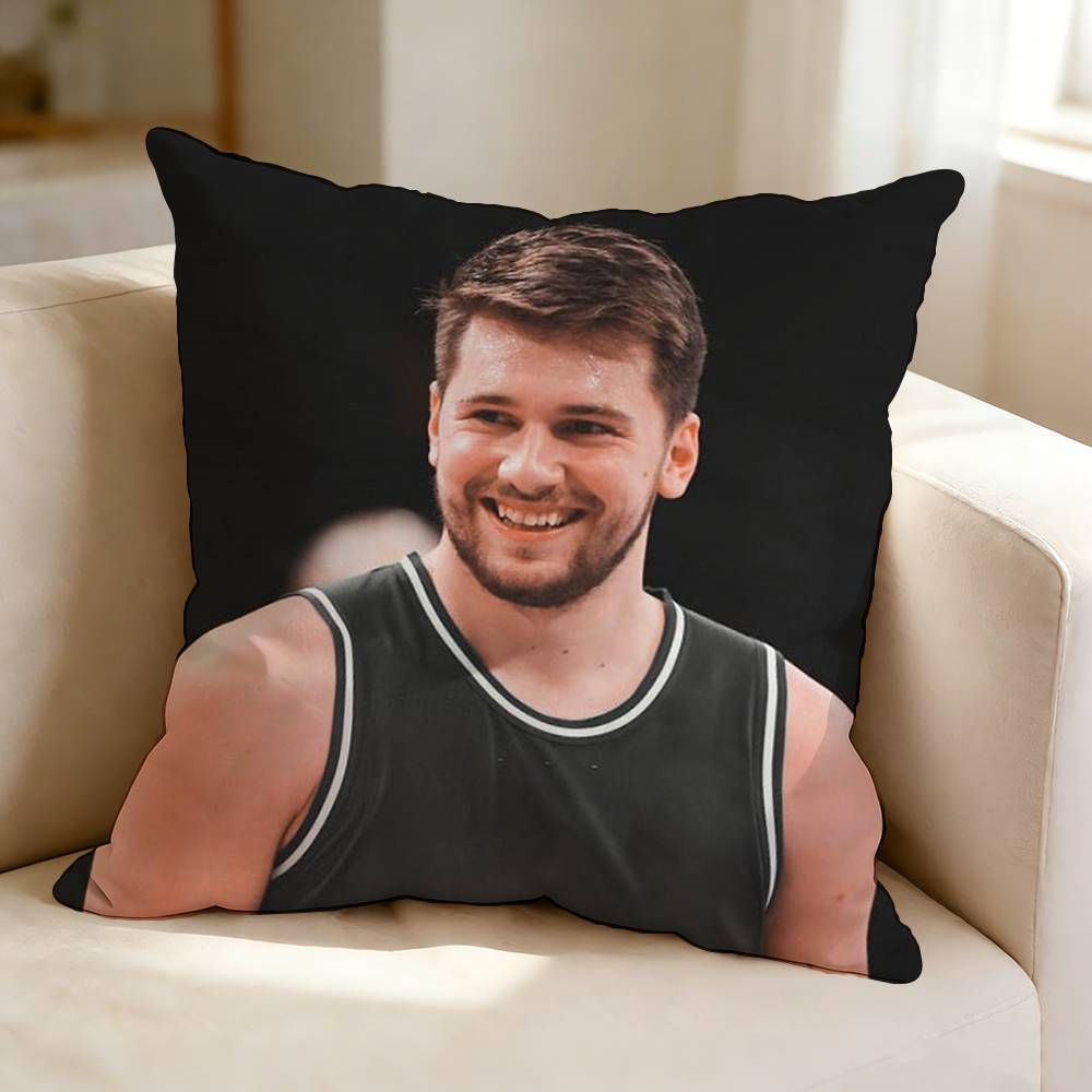 Basketball star LLuka Doncic  Square DoubleSided printed Pillow Case Bedroom Bedside Pillow Sofa Cushion Cover