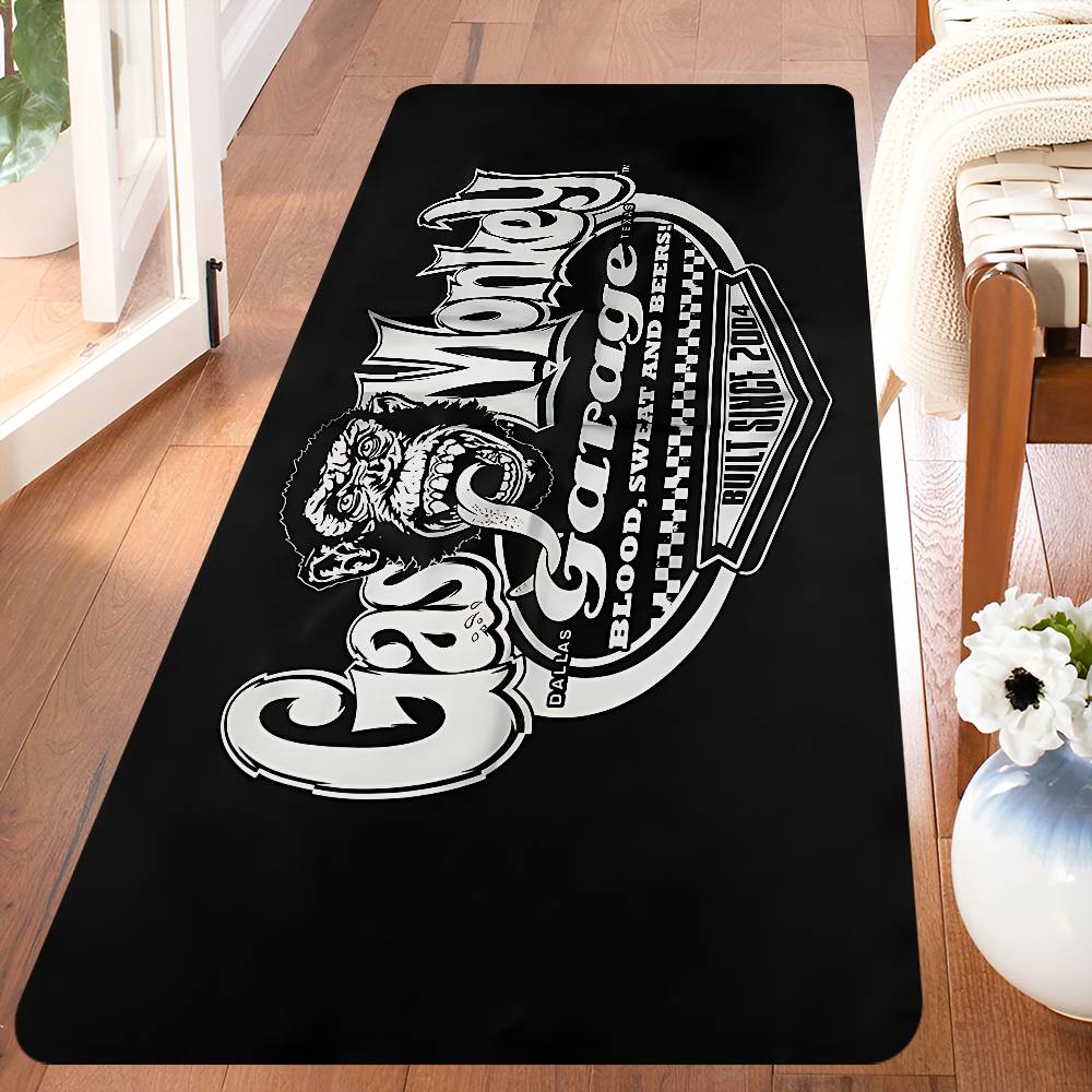 Gas Monkey Garage Logo Entrance Door Mat Washable Non-Slip Living Room Sofa Chairs Area Mat Kitchen Welcome Doormat