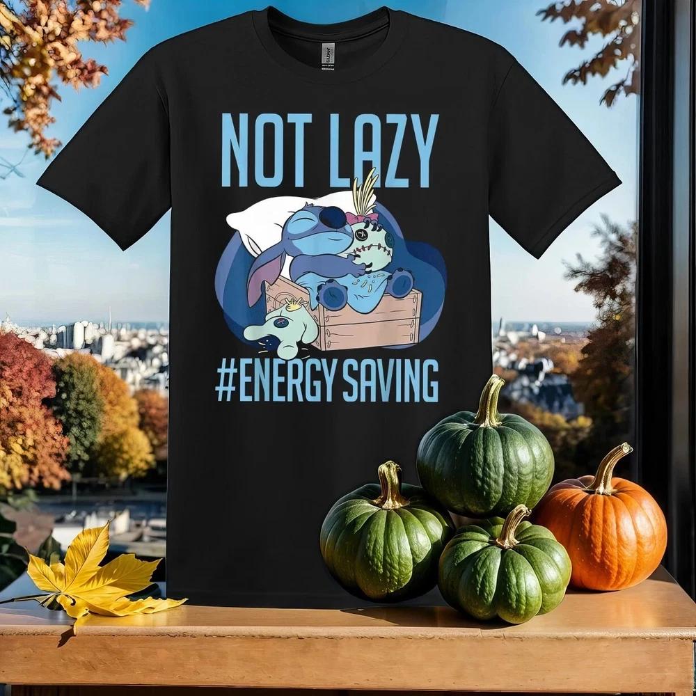 Not Lazy Enegy Saving Stitch T Shirt Unisex Unisex Unisex S