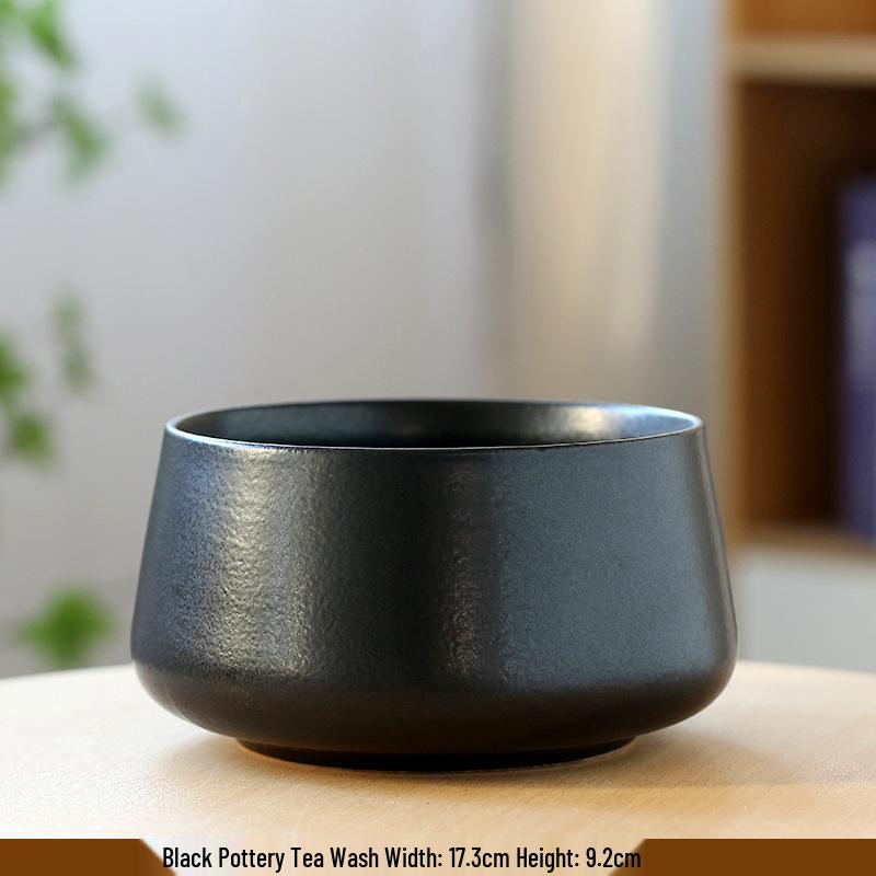 Ceramic Tea Rinsing Bowl and Brush Set for Tea Cups and Accessories