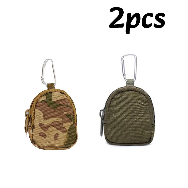 1/2/3PC Tactical Pouch Key Wallet Holder Men Outdoor Portable Key Bag Coin Purses Bag Keychain Zipper Pocket Outdoor Key Bag