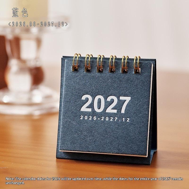 [TG835]2027 Mini Simple Calendar Small Desk Calendar Creative Coil Calendar Planner Desktop Decoration Office Stationery