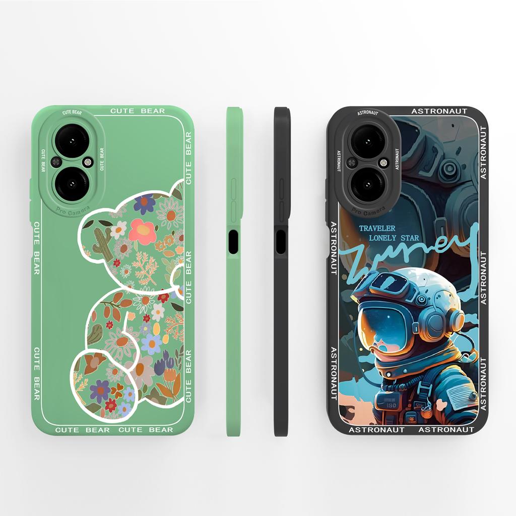 Cute Panda Case For Realme C67 Phone Housing For OPPO Realme C 67 4G 5G Back Cover Soft Smooth Liquid Silicone Camera Protector