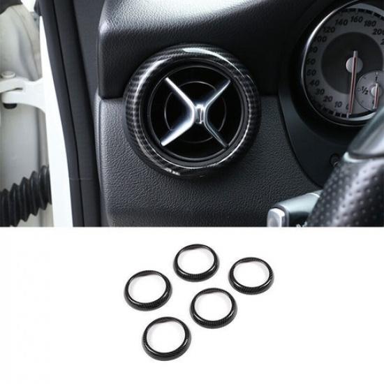 Middle Console Air Outlet Vent Decor For Benz GLA CLA 2013- ABS Carbon Fiber