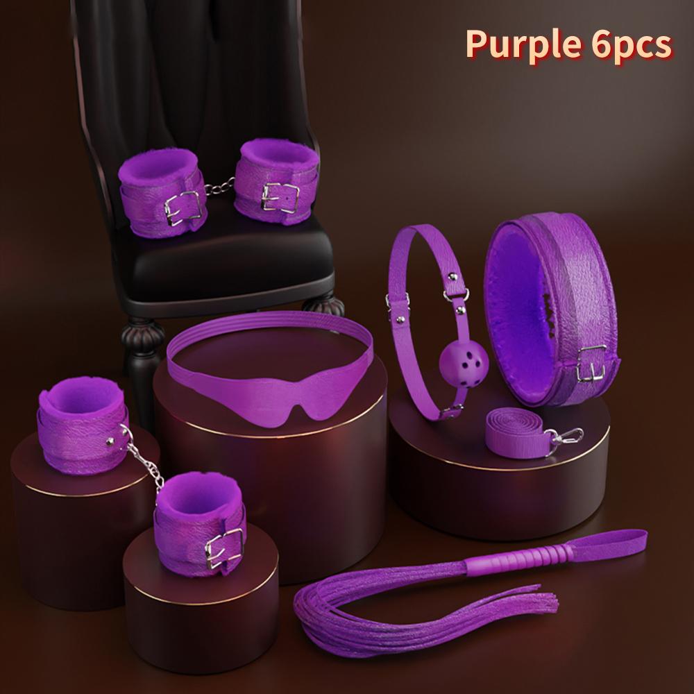 Sex Toys BDSM Bondage Kits Genuine Leather Restraint Set Handcuffs Collar Gag Vibrators Sex Toys For Women Couples Adult Games