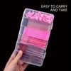 Snap Lid Eyelash Extension Storage Box 6-Compartment Storage Container  Glue Tweezers Tool