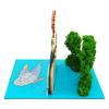 Sankei Studio Ghibli Mini Ponyo on the Cliff by the Riding the Pompom Paper Craft Sea, Boat, Non-scale MP07-40