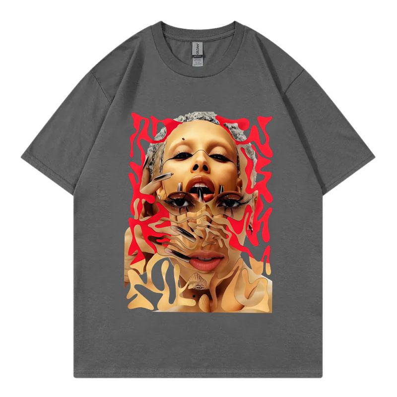 Singer Doja Cat Graphic T Shirts Men Women Clothing Fashion Aesthetic Short Sleeve Tshirt Summer Casual Loose Cotton Tshirts