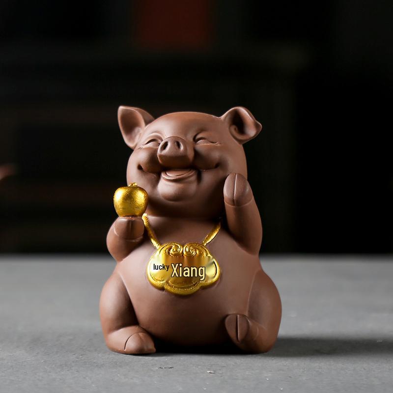 

Zisha Pig Ceramic Ornament for Home & TV Cabinet Decoration