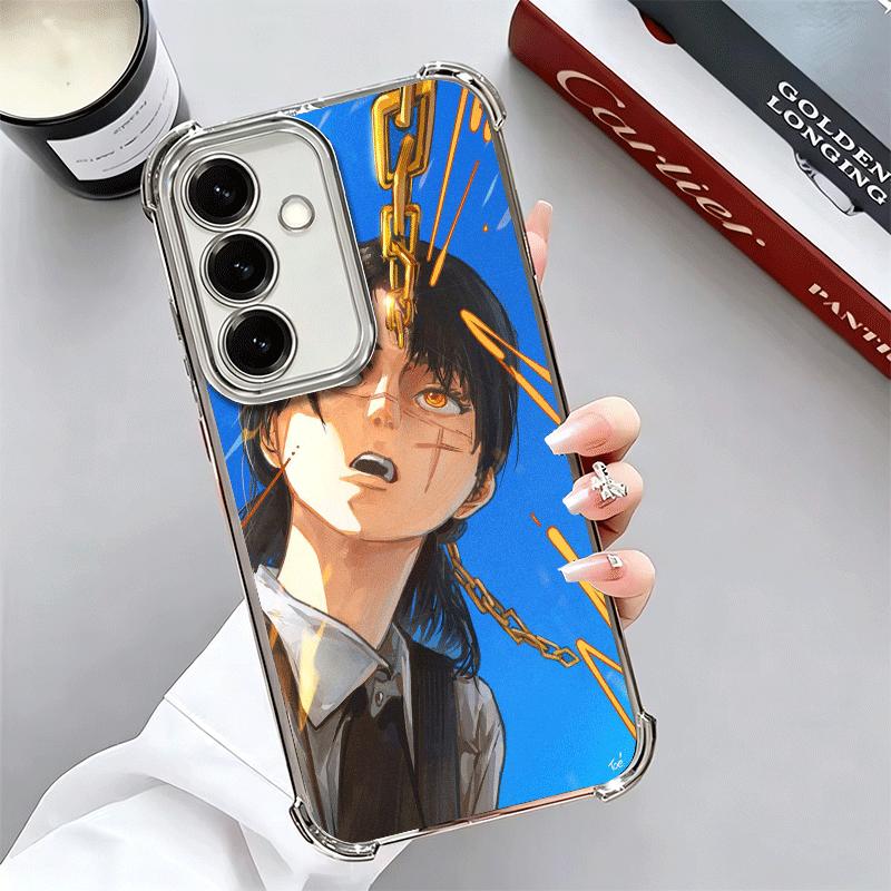 Anime Character Yoru War CSM Plating Phone Case For Samsung A17 A07 A37 A57 A16 A56 A15 A55 A14 A54 A13 A53 A26 A36 A25 A35 A24