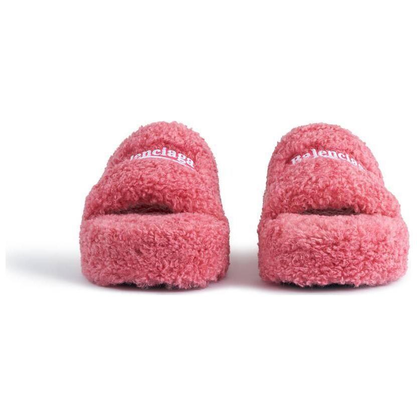 Balenciaga Women's Furry Slides 'Sweet Pink' 762826W2DO15596