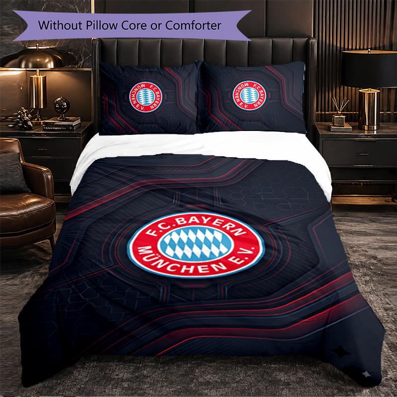 Biancheria da letto a tema Bayern Monaco Set 3 Pezzi Copripiumino Biancheria da letto decorativa per stanza di adolescenti Decorazione per la casa