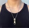 Alloy Zippers Necklace Adjustable Length Clavicle Chain Personalized Neckchain Fashionable Jewelry for Men and Women