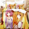 סט מצעים לאנימה Yami To LOVE-Ru כיסוי שמיכה סט מיטה כיסוי שמיכה ציפית שמיכה גדולה מלכותית קווין בנים מבוגרים