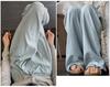 Women's Summer 2024 Ice Silk Wide-Leg Pants - White Textured Casual Petite Style