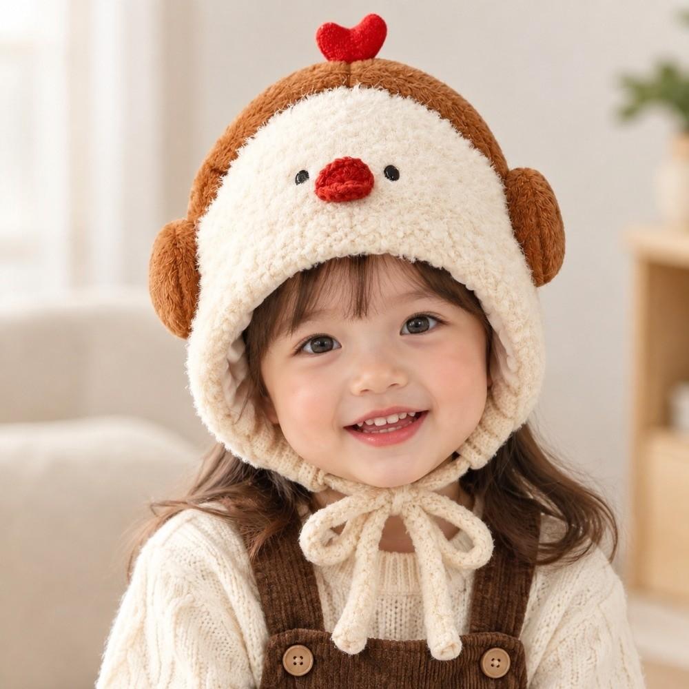 Cold Proof Children Earphone Hat Cute Cartoon Plush Warm Hat New Ear Protection Hat Winter