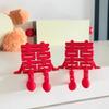 Traditional Chinese Double Happiness Character Plastic Ornament Wedding Decoration for Festival Tabletop Shelf Display