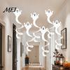 Spooky Festival Party Supplies 8 Pcs Halloween Hanging Ghost Swirl Decoration, White Ceiling Decoration Swirls Streamers for Home Office Haunted House