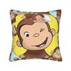 Decorative Pillow Covers Curious George African Monkey  Stuff Car  Pillow Case Cover Zipper MultiSize