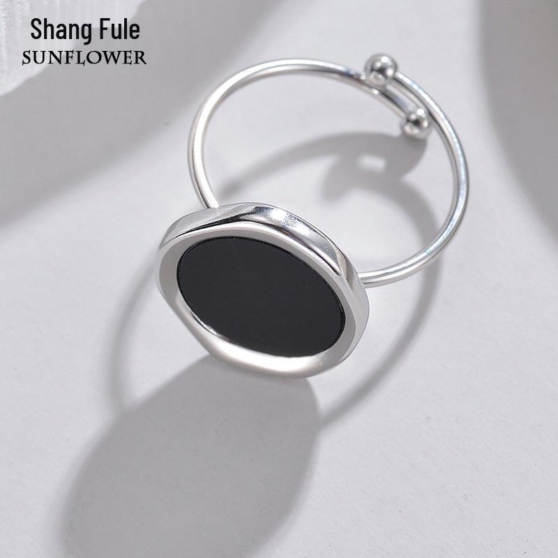 

Минималистичное кольцо из нержавеющей стали с круглым отверстием - Уникальный дизайн для лучших друзей