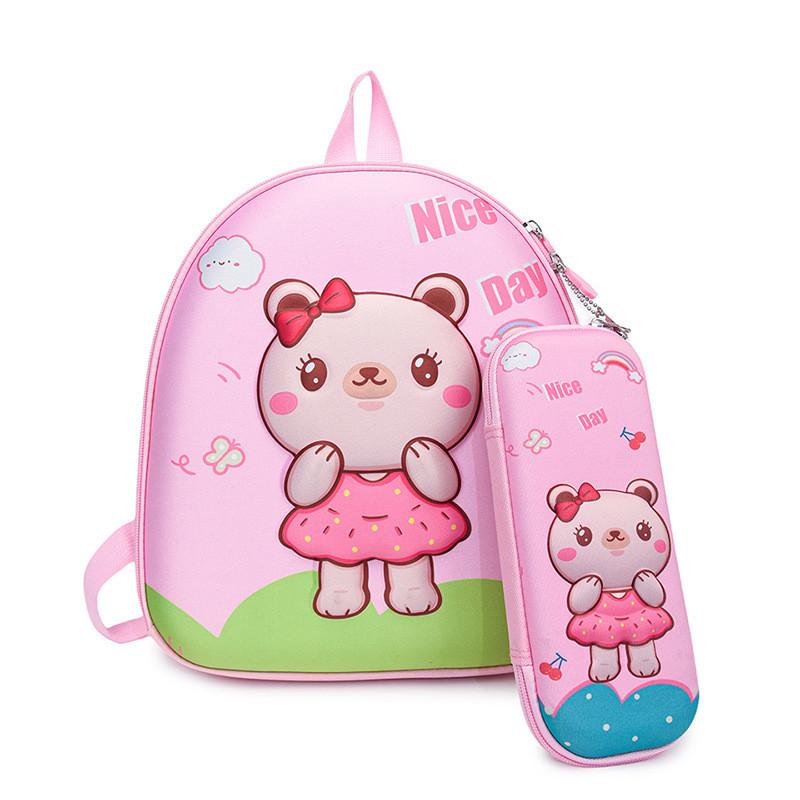 

Cute Pvc Preschool Backpack For Kids Age 3 To 5 Years With Breathable And Lightweight Design 27830cm розовый