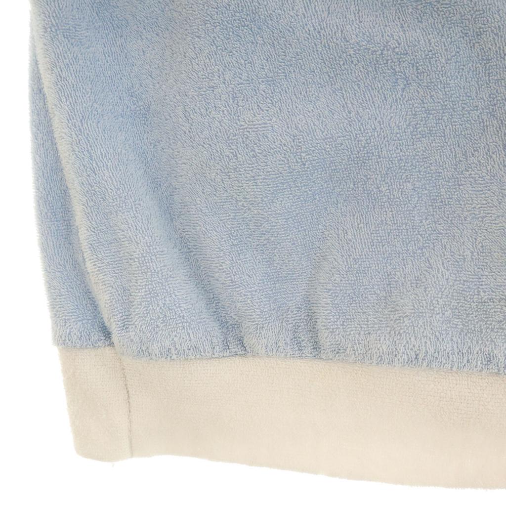 Vintage 80s Short Sleeve Pile Ground Cut Light Blue Women Used