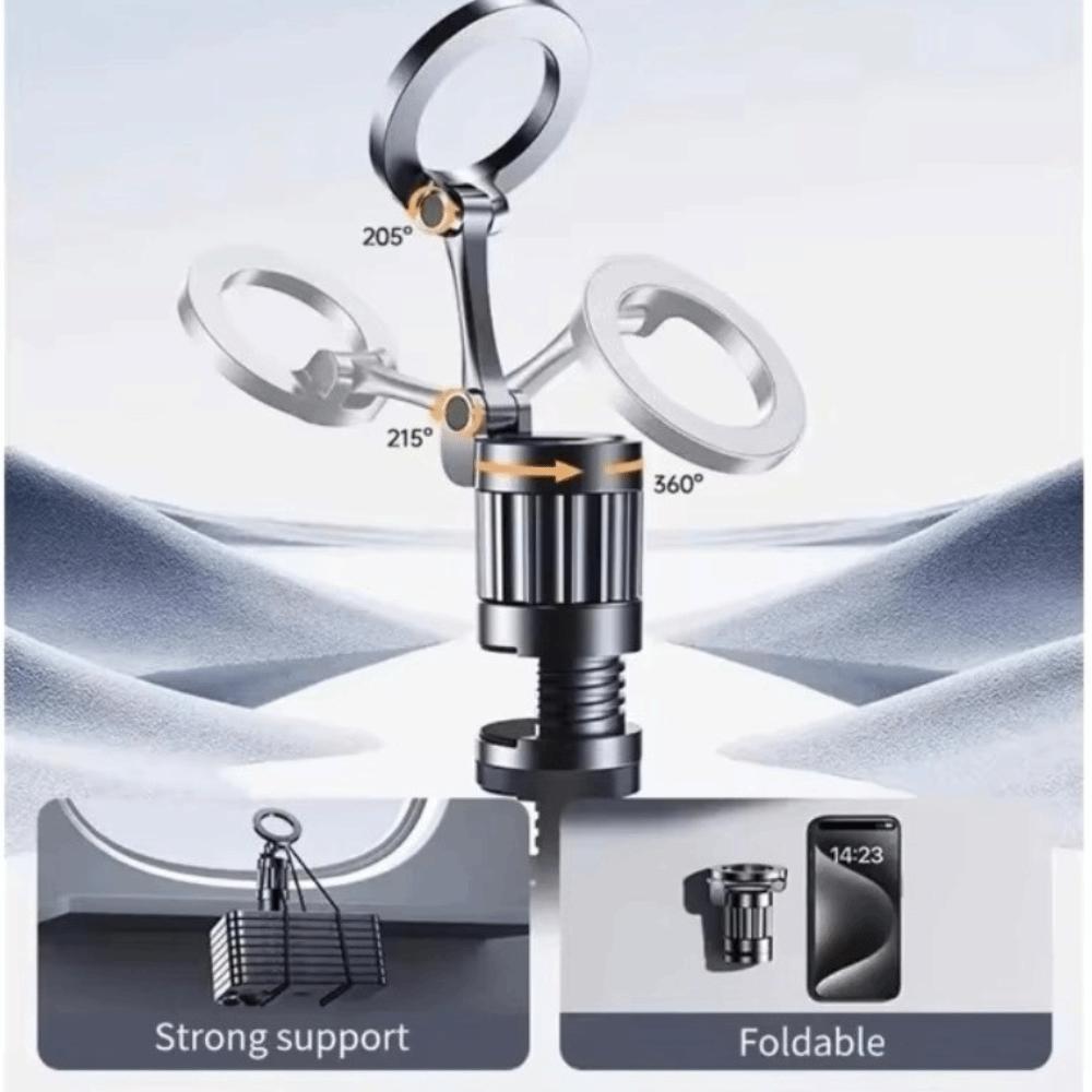 Metal Phone Stand 360° Rotating Airplane Phone Stand Multi-function Travel Phone Holder  Airplane