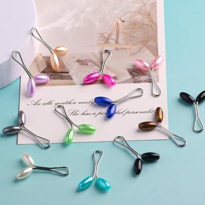 Pearl Teardrop Shape Scarf Buckle Multifunctional Portable Head Scarf Fixing Clip Headscarf Accessories Decoration