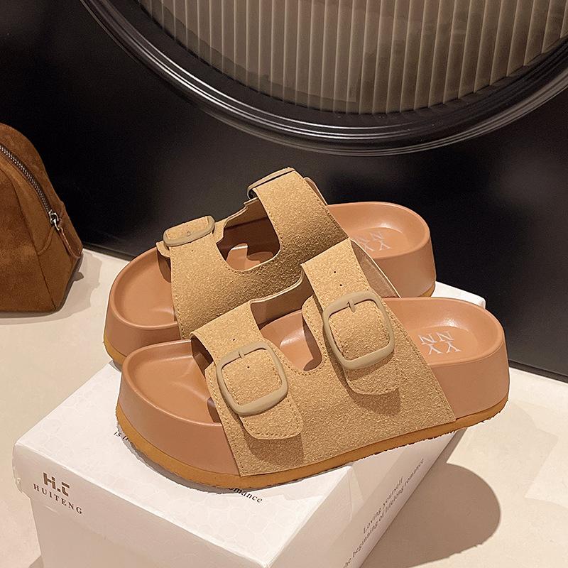 Beautiful Boken Thick-bottomed Cool Slippers Women's Summer Wear High-end New Models Go Out with Skirt Slippers