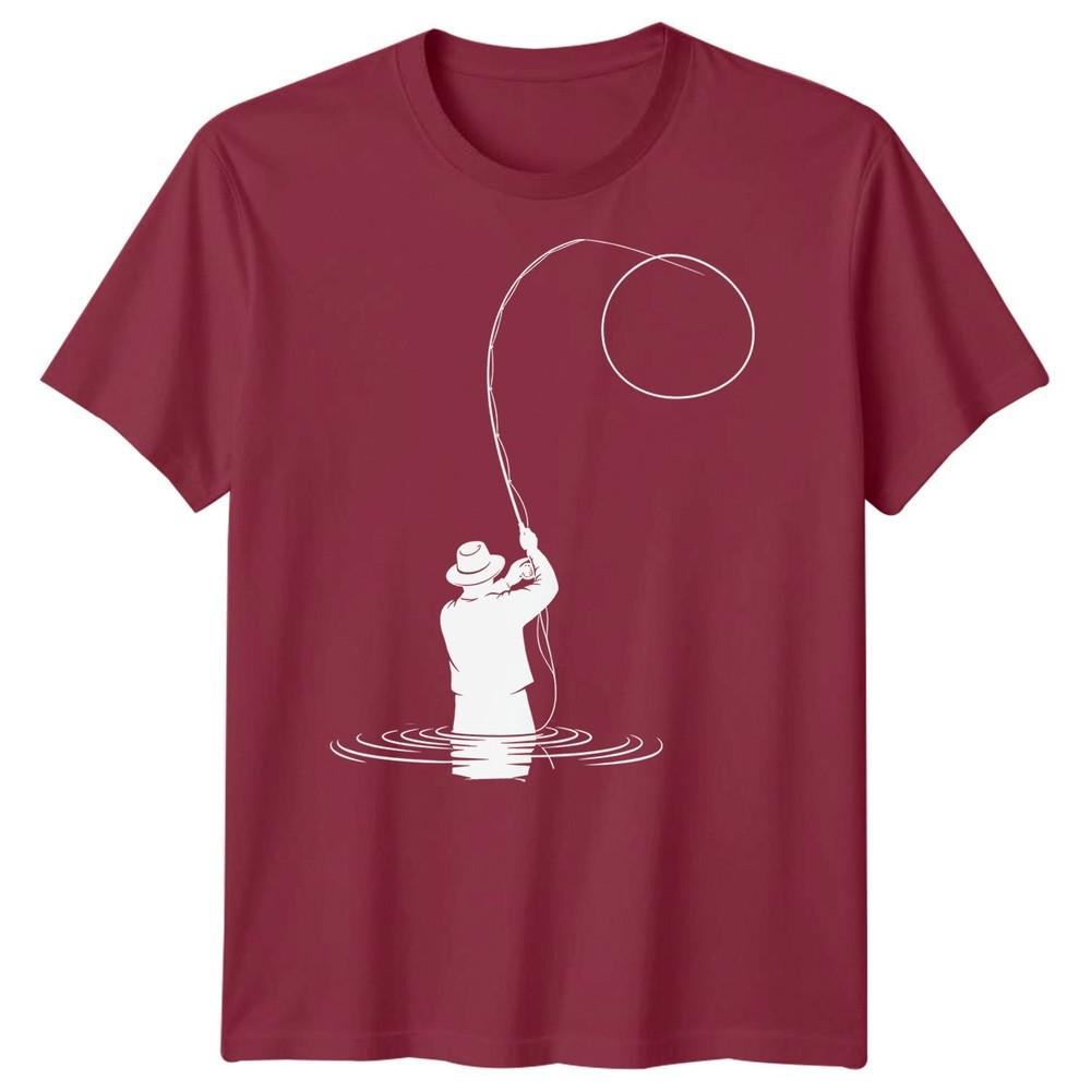 Fishing Fly Fishing Unisexs TShirt Angler Outdoor Hobby Tee