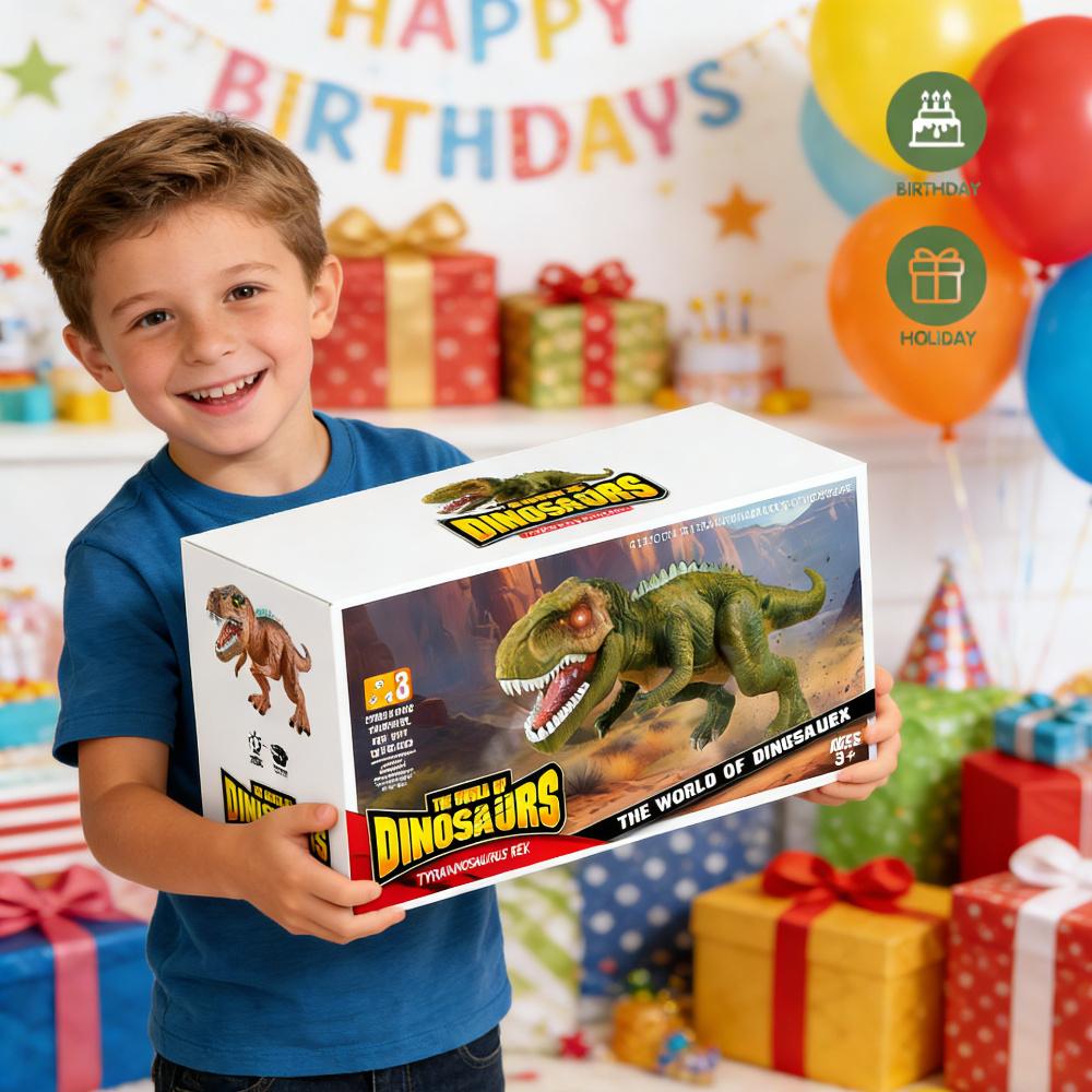 Robot Dinosaur Toy with Light & Realistic Roaring Sound, Remote Control Walking & Dancing, Kids Electronic Toy, Birthday Gift
