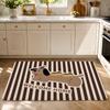 Cute Cartoon Dachshund Puppies Floor Mat Flannel Rug Soft Non Slip Washable Door Mat For Bathroom Bedroom Kitchen Home Decor