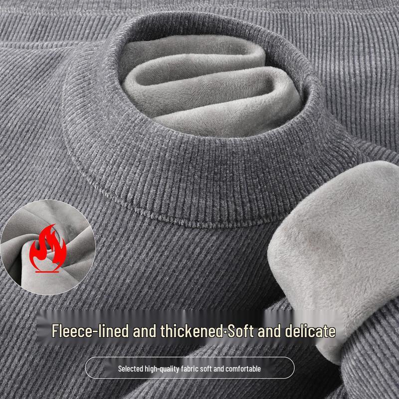 SNOWFLYING Men s Fleece Lined Mock Neck Pullover Sweater XL