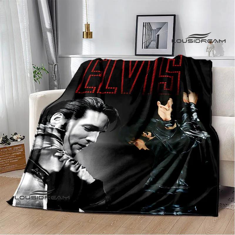 E-Elvis-Presley Retro print deken dekens voor bedden Picknickdekens Flensdeken Zachte en comfortabele deken verjaardagscadeau