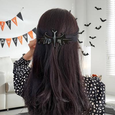 Black Hairpin Halloween Hairpin Plastic Hairpin Gothic Hairpin