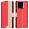 BINFEN COLOR BF33 for Xiaomi 14T Pro Leather Case Splicing Color RFID Blocking