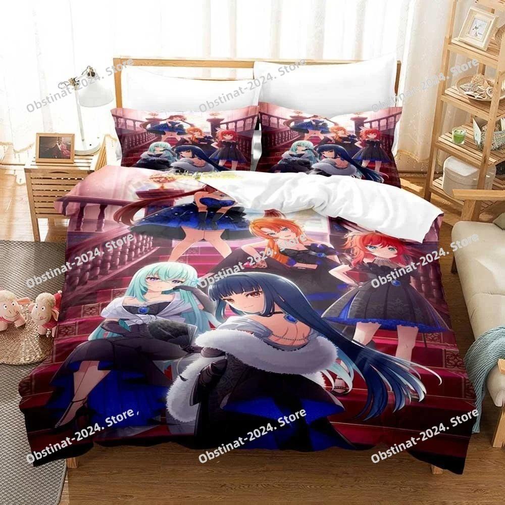 3D Print Anime Kawaii Girl World Dai Star Bedding Set Printed Duvet Cover Sheet Pillowcase Soft Quilt Cover Full Queen King Size