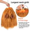 NEWBEA Lion Mane for Dog Costume, Realistic Funny Lion Wig for Medium To Large Sized Dogs, Halloween Fancy Mane (Brown Ear Tail)