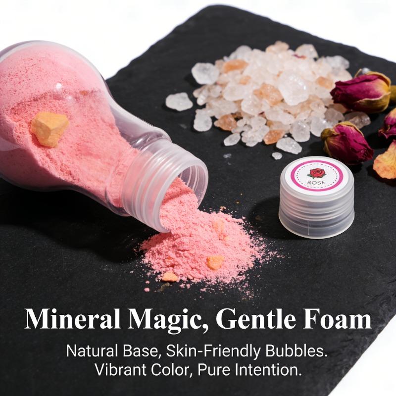 Rose Scent Bath Salts Natural Mineral Foaming Bath Powder for Skin Care Relaxation