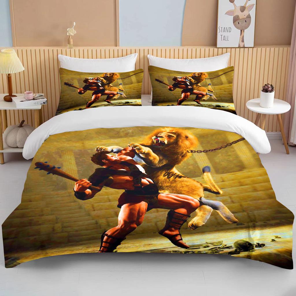 10 Sizes Cartoon Roman Gladiator Bedding Set Colorful Home Textile Duvet Covers Pillowcases Bedclothes Kids Gift Bedding Set