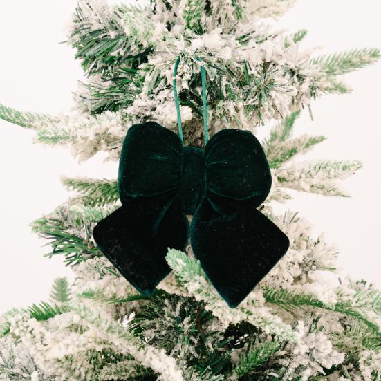 Christmas Ornament Multi-Size Design Velvet Fabric Bow Handmade 3D Shape Christmas Bowknot Decoration