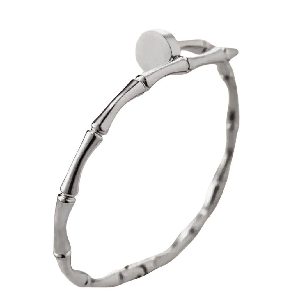 Women's Titanium Steel Bamboo Joint Bracelet, Japanese Korean Style, Simple and Versatile Stainless Steel Wristband Jewelry.