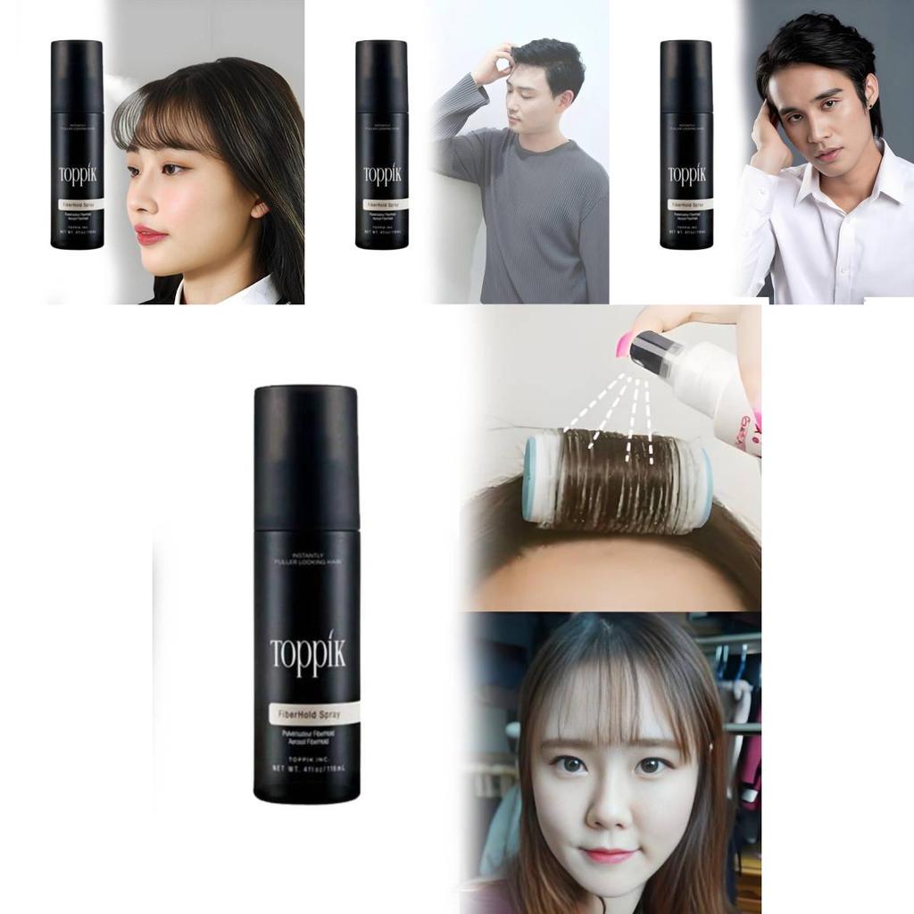 Toppik Hair Building Fibers For Men And Women Thickening Hairline And Concealing Bald Spots In Black Color