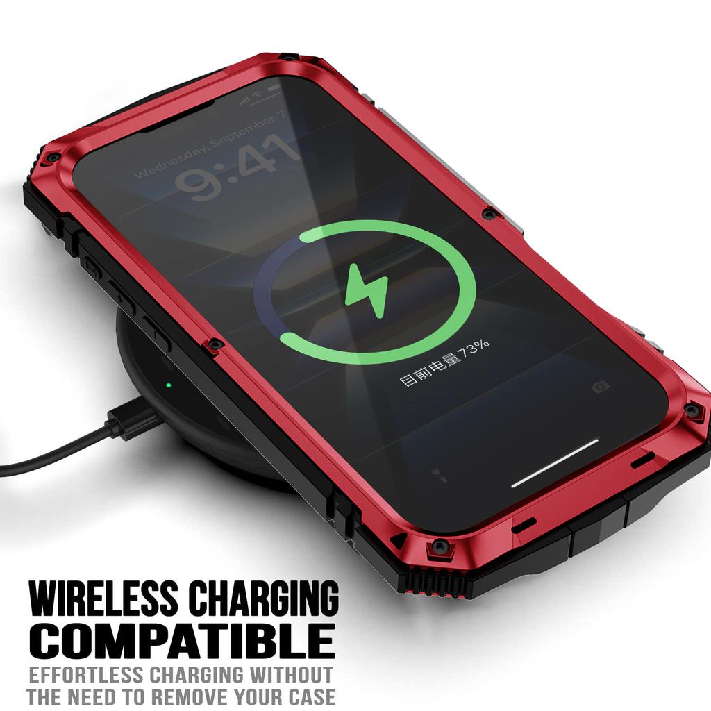 For iPhone 16e 16 Pro Max iPhone 16 Plus 16 Pro Case Full-Body Rugged Armor Shockproof Protective Kickstand Aluminum Metal Cover