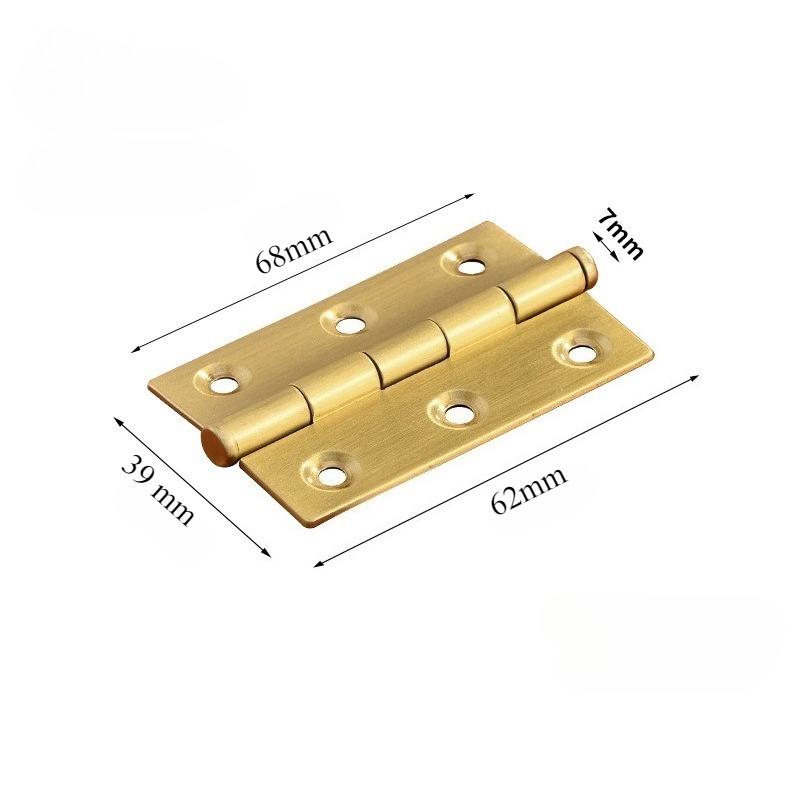 4 Pieces of High-end Brass Hinges Bedroom Wardrobe Door Hinges Kitchen Drawer Cabinet Hinges Wooden Furniture Accessories